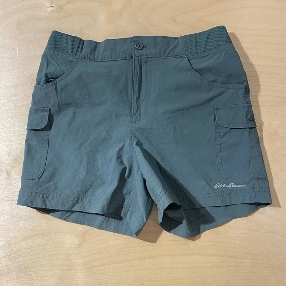 Eddie Bauer Slate Cargo Shorts Small (DP) - Picture 2 of 8